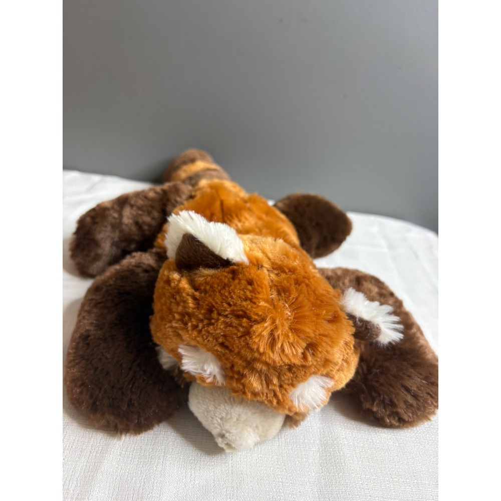 Red Panda Plush Stuffed Animal Floppy Striped Tail Orange Brown 12 Inch